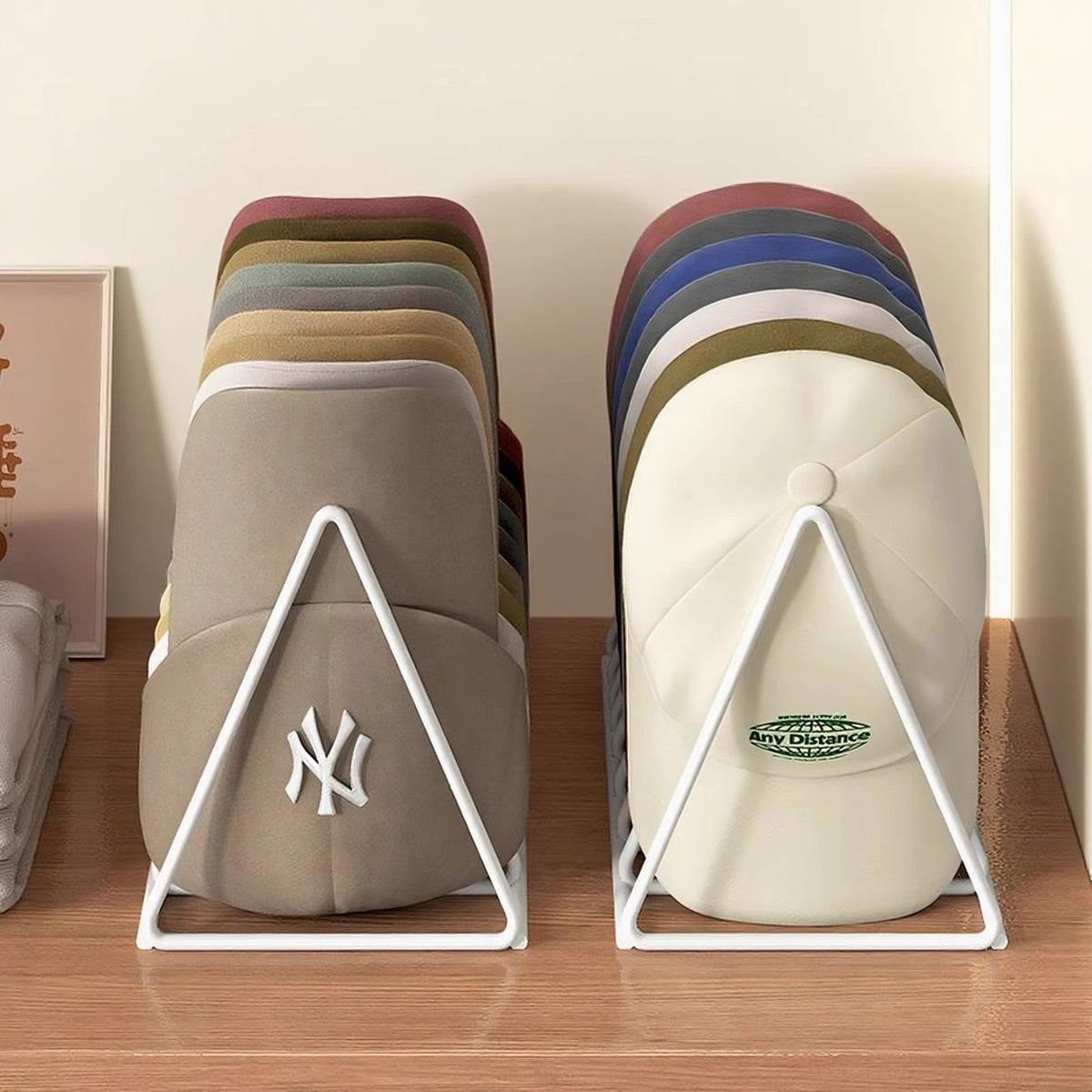 Desktop Baseball Cap Display Stand, Hat Organizer Rack for Closet and Home
