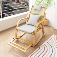 Outdoor Wicker Rocking Chair Balcony Cradle Chair Lazy Rocker Home Leisure Sturdy Backrest Rattan Chair