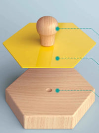 Montessori Wooden Shape Puzzle Board for Toddlers - Geometric Cognitive Matching Toy for Early Education