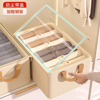 Oxford Fabric Wardrobe Storage Box Clothes Organizer with Compartments
