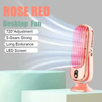 Portable USB Rechargeable Oscillating Desk Fan for Home & Car
