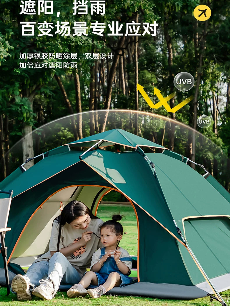 Arctic Wolf Automatic Pop-Up Camping Tent, Portable Waterproof Outdoor Shelter for Fishing Hiking