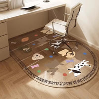 Cartoon Transparent PVC Chair Mat for Hard Floors - Non-Slip & Stain-Resistant Desk Chair Mat for Home Office & Study