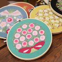DIY Ribbon Embroidery Kit with Floral Patterns for Adults