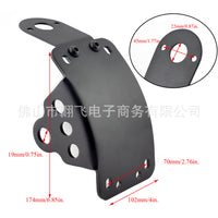 Motorcycle Side Mount Tail Light & License Plate Bracket, Matte Black