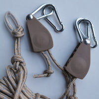 Outdoor Camping Tent Rope Adjuster with Reflective Guy Line and Pulley System