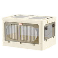 Multi-layer Dustproof Medicine Storage Box with Transparent Door and Portable Handle