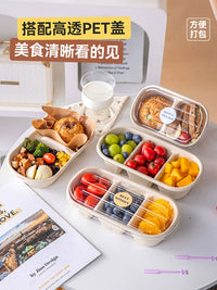 Eco-Friendly Divided Pulp Lunch Boxes for Picnics & Camping, Microwave & Freezer Safe