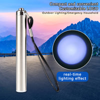 Mini Pen-shaped Stainless Steel LED Flashlight for Travel, Camping, and Home Use