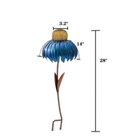 Outdoor Metal Hummingbird Feeder with Flower Design