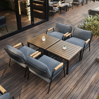 Outdoor Patio Garden Dining Table and Chair Set for Cafe Bistro Commercial Use