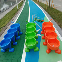 Kids Caterpillar Sand and Water Play Table Thickened Plastic Sandbox for Outdoor Fun
