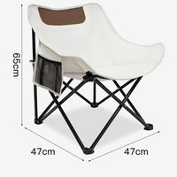 Portable Outdoor Folding Moon Chair and Table Set for Camping Fishing Picnic