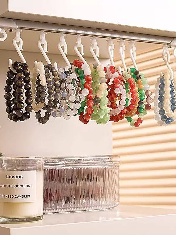 Wall-Mounted Jewelry Organizer Rack for Bracelets, Necklaces, and Accessories