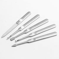 Stainless Steel Nail File and Cuticle Pusher Set
