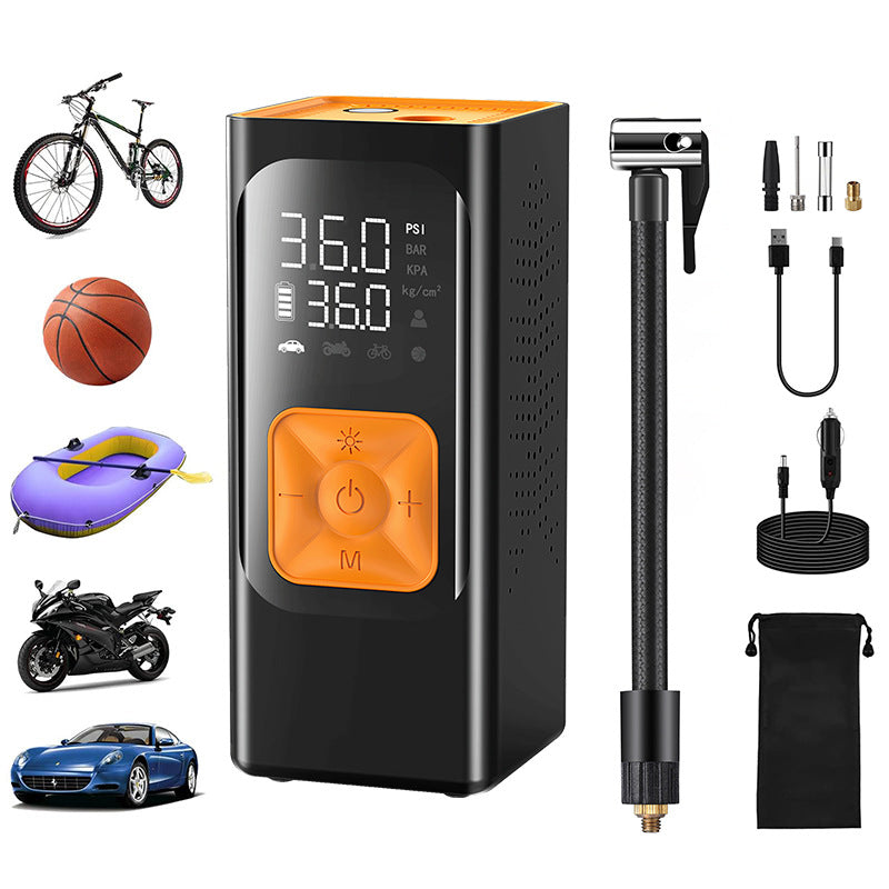 Portable Cordless Car Tire Inflator with Auto Shut-off, 7800mAh/6000mAh/4500mAh Rechargeable Air Pump for Car, Bicycle, Motorcycle