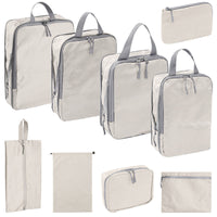 Rhombus Compression Travel Storage Bags Set for Clothes and Toiletries
