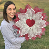 Easter Valentine's Day Wreath Artificial Flower Garland Wall Hanging Decor