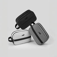 PLAYEAGLE Portable Golf Accessory Pouch Double-Layer PU Leather