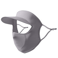 Women's Ice Silk UV Protection Face Mask with Brim for Cycling and Sun Protection