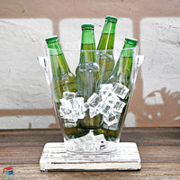 Clear Plastic Ice Bucket with Handles for Parties, Bars, and Restaurants