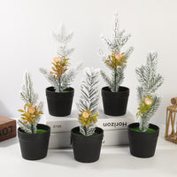 Mini Artificial Potted Plants for Christmas & Party Decor