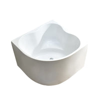 Japanese Style Corner Bathtub Freestanding Seamless Acrylic Small Mini Soaking Tub for Bathroom