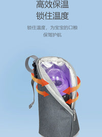 Vironicr Portable Insulated Baby Bottle Bag, Waterproof Milk Warmer Tote for Travel