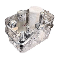 Portable Clear Shower Caddy Basket with Handle for Bathroom Dormitory Toiletries Storage