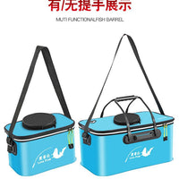 Large Capacity Multifunctional Foldable Fishing Bucket Thickened Integrated Fish Guard Bucket Outdoor Fishing Live Fish Box