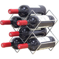 Luxury Metal Wine Rack Display Stand - Diamond Lattice Wine Cabinet Bottle Holder for Storage and Organization