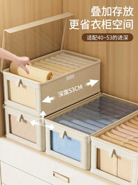 Foldable Fabric Wardrobe Storage Box with PP Board for Clothes and Pants