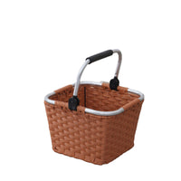 Woven Picnic Basket with Handles - Portable Storage for Camping, Shopping, and Groceries