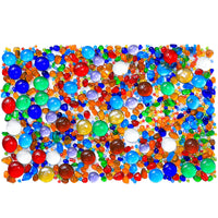 DIY Mosaic Glass Beads Craft Kit - Translucent Flat and Round Beads for Jewelry Making