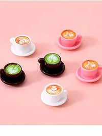 Miniature Latte Art Coffee Cup Dollhouse Decor