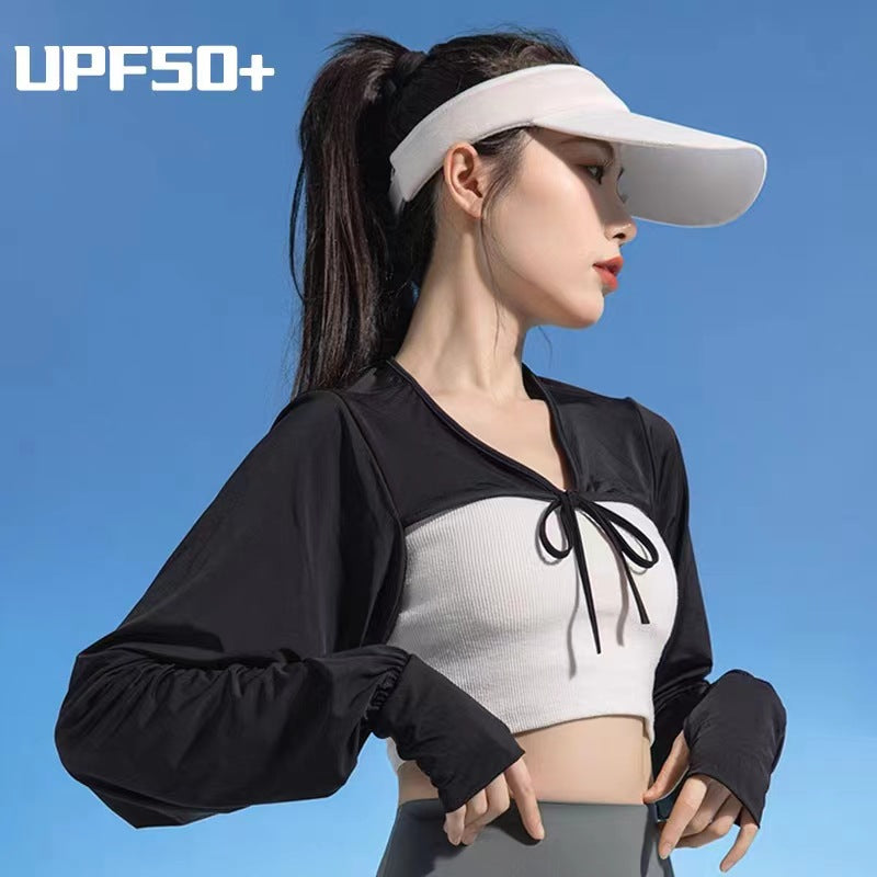 Women's UV Protection Sun Shawl with Hood for Driving and Outdoor Activities