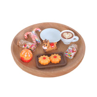 Miniature Christmas Coffee Cup & Cookie Ornaments for Dollhouse Decor