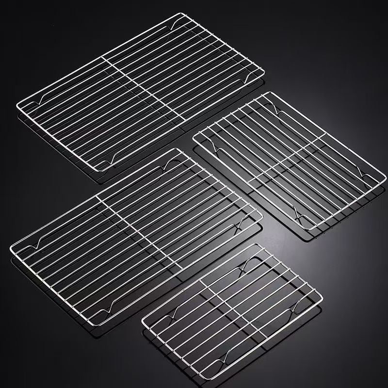 Cooling Rack Baking Roasting Grill Net with Feet for Oven BBQ Bread Oil Draining