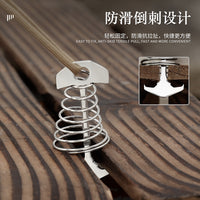 Tent Deck Pegs with Anti-Slip Spring Buckle for Outdoor Camping