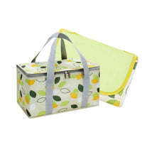 Waterproof Picnic Blanket with Insulated Cooler Bag for Outdoor Camping and Beach