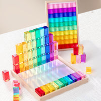 Acrylic Rainbow Building Blocks Creative Stacking Toy for Kids