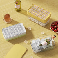 Food-Grade Ice Cube Tray with Storage Bin and Scoop, 28/56 Grids