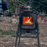 Portable Wood Burning Tent Stove for Outdoor Camping and Heating