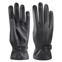 Women's Sheepskin Leather Touchscreen Gloves with Wool Lining