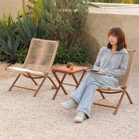 Foldable Outdoor Recliner Chair for Garden Patio, Heavy-Duty Sun Lounger with Backrest