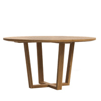 Outdoor Solid Wood Woven Rattan Dining Set for Patio Garden Villa Balcony