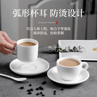 European Style Ceramic Coffee Cup and Saucer Set for Espresso, Tea, and Milk