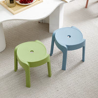 Stackable Thickened Plastic Round Stool for Adults and Kids, Non-Slip Bathroom and Coffee Table Stool