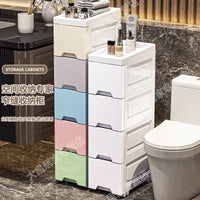 Ultra-Narrow Rolling Storage Cart with Drawers for Bathroom Kitchen Bedroom