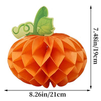 Thanksgiving Harvest Party Decor Set with Maple Leaf Banner, Pumpkin Honeycomb, and Swirls